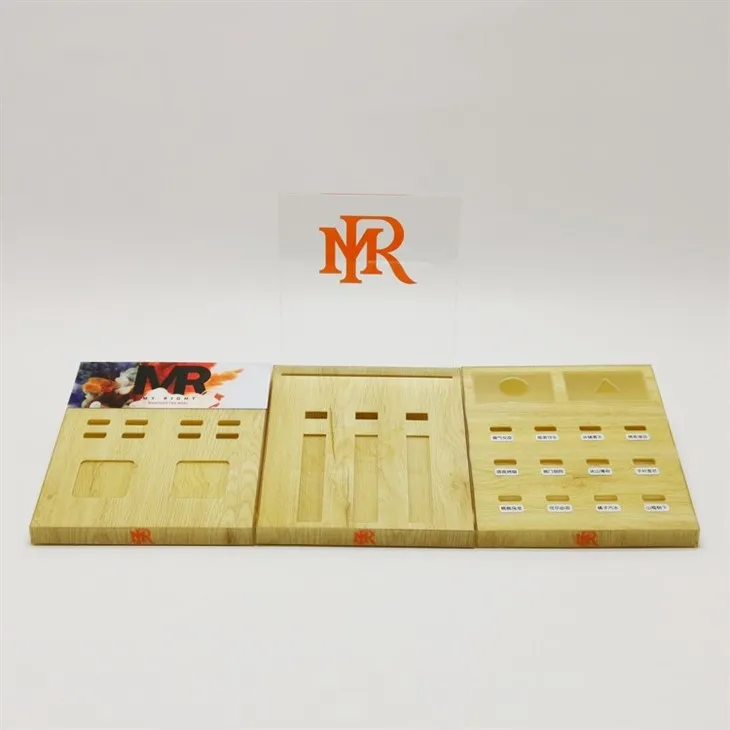 Acrylic Wood Grain Board Electronic Cigarette Display Rack