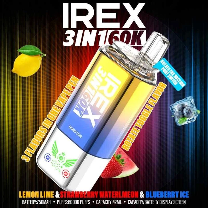 Lemon lime & Strawberry watermeon & Blueberry ice_IREX 3in1 60000 Lemon lime & Strawberry watermeon & Blueberry ice_IREX 3in1 60000