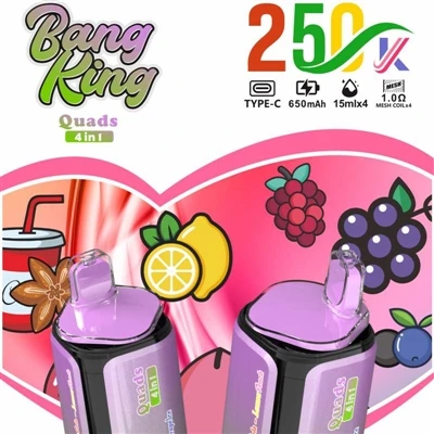 BANG KING Quads 4IN1 250000: una nueva experiencia en cigarrillos electrónico...