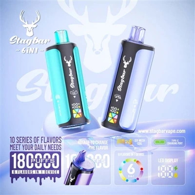 Stag Bar 6in1 180K Puffs: un dispositivo que hace seis trabajos, esto es real...