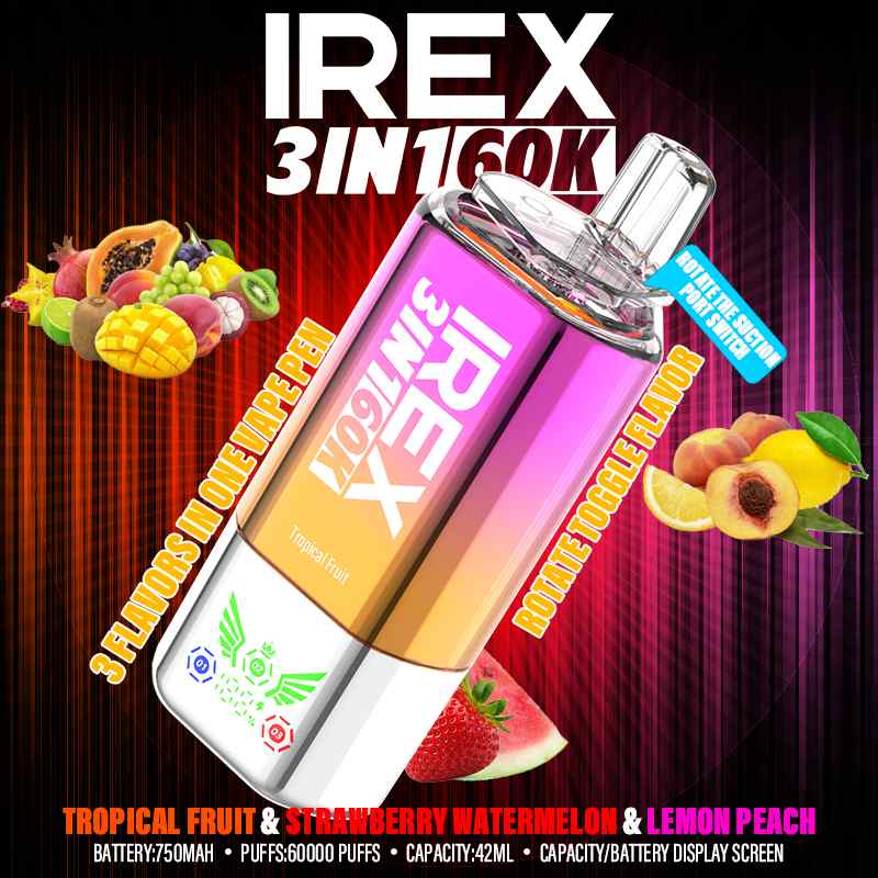 Tropical fruit Strawberry watermelon Lemon peach - IREX 3in1 60000 Tropical fruit Strawberry watermelon Lemon peach - IREX 3in1 60000