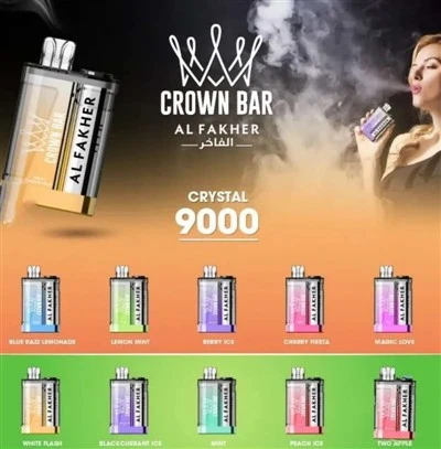 BARRA DE CRISTAL AL ​​FAKHER CROWN 9000 Puffs
