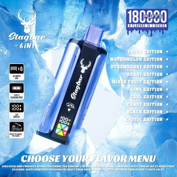 StagBar 180K Puff 6in1 price